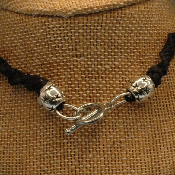 Egyptian Ankh Key of Life Cross on a 24 1/2" Handmade Black Hemp Chain - Picture 6 of 6